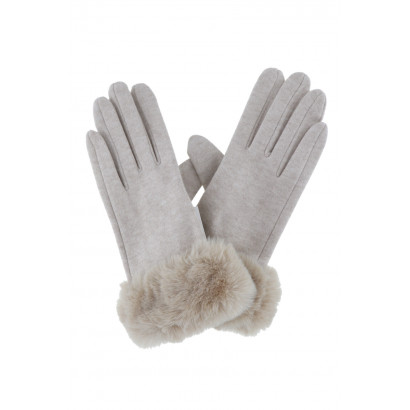 GANTS AVEC BORD EN FAUSSE FOURRURE