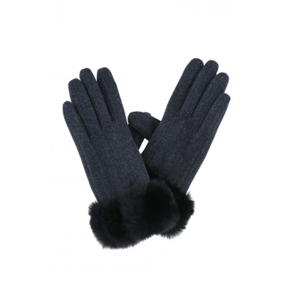 GANTS AVEC BORD EN FAUSSE FOURRURE