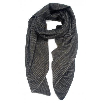 WOVEN WINTER SCARF, SOLID COLOR WITH LUREX