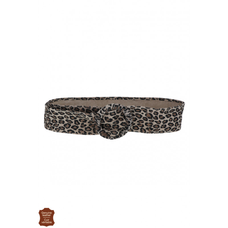 RIEM IN ZACHT SUEDE DIERENPRINT, OBI STIJL