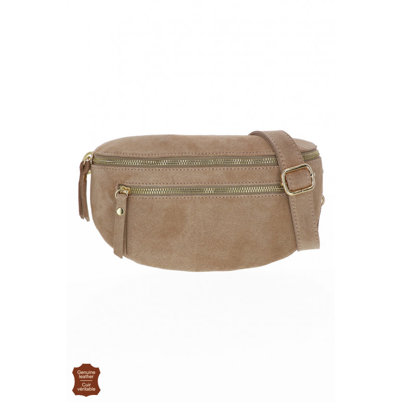 CÉLLYA, WAIST SUEDE BAG, SOLID COLOR, WEBBING