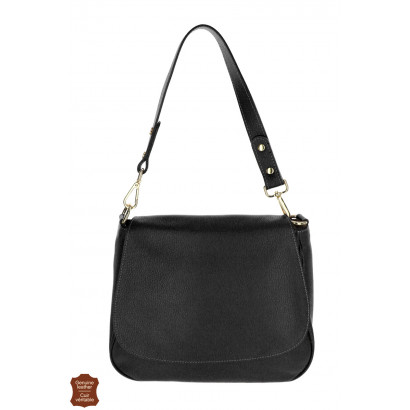 CHARLY, LEATHER SADDLE BAG...