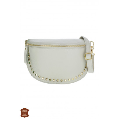 JOYCE, WAIST LEATHER BAG, SOLID COLOR WITH STUDS