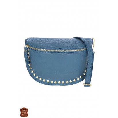 JOYCE, WAIST LEATHER BAG, SOLID COLOR WITH STUDS