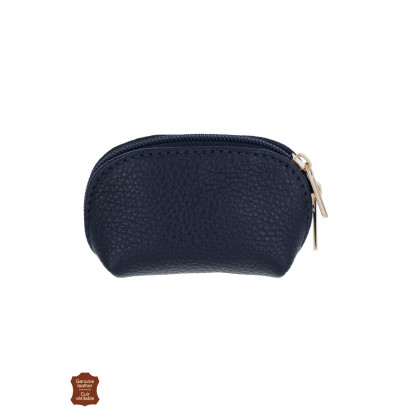 LEATHER PURSE IN SOLID COLOR