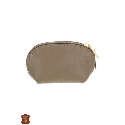 LEATHER PURSE IN SOLID COLOR