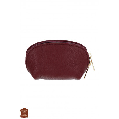 LEATHER PURSE IN SOLID COLOR