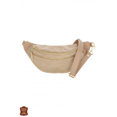 CÉLINE, SAC BANANE EN DAIM, COULEUR UNIE, SANGLE