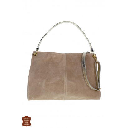 ESTEL, SUEDE HANDBAG WITH...