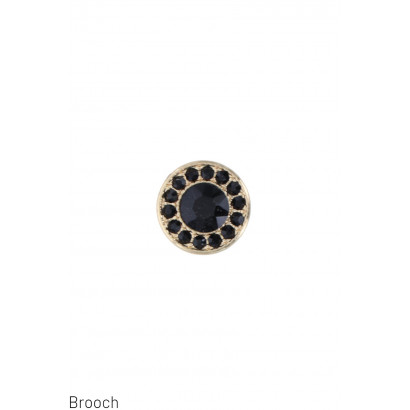 BROOCH ROUND SHAPE WITH FACETED STONES