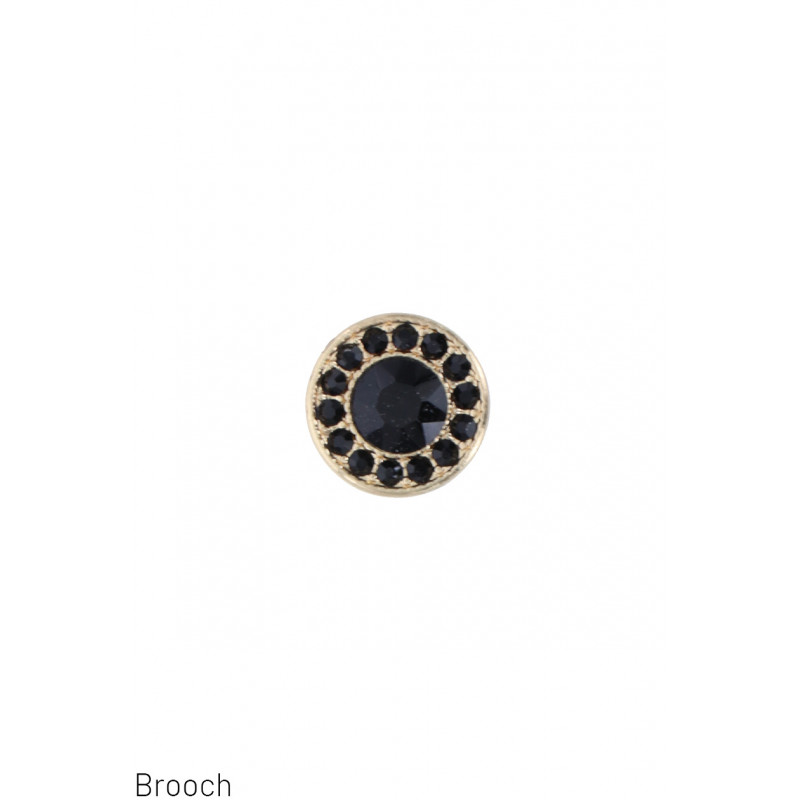 BROOCH ROUND SHAPE WITH FACETED STONES