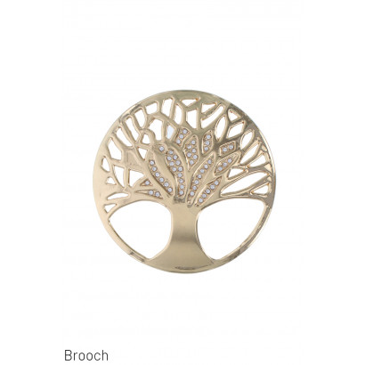 BROOCH WITH TREE AND...