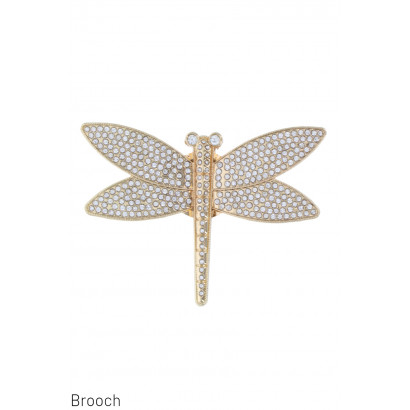 BROCHE AVEC LIBELLULE ET STRASS