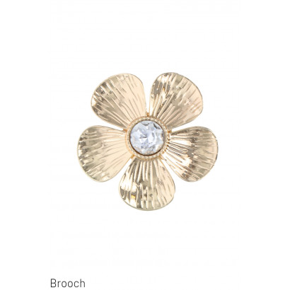 BROCHE FORME DE FLEUR AVEC STRASS