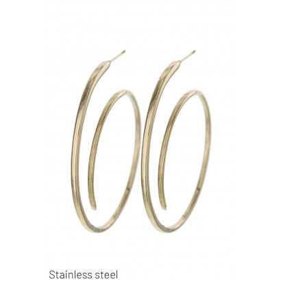 STEEL EARRING SPIRAL SHAPE