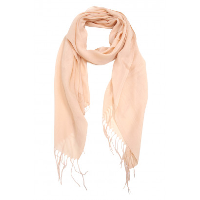 SCARF SOLID COLOR WITH FRINGES