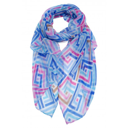 SCARF WITH GEOMETRIC PATTERN