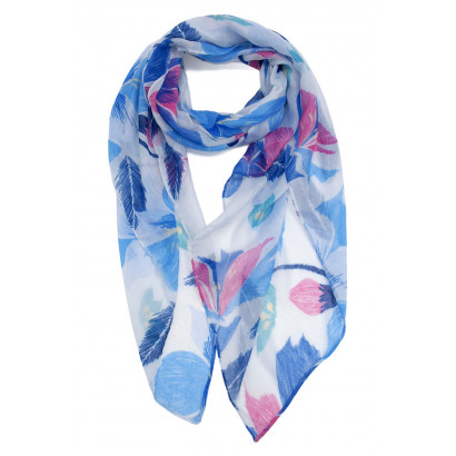 FOULARD À MOTIF DE FEUILLES