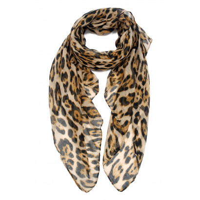 SCARF WITH ANIMAL PRINTED