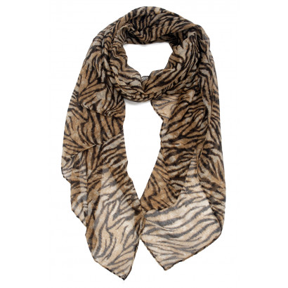 SCARF WITH ANIMAL PRINTED