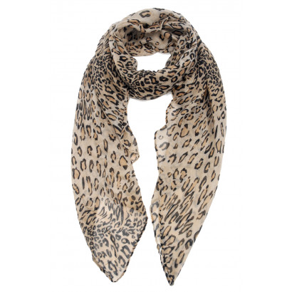 SCARF WITH ANIMAL PRINTED