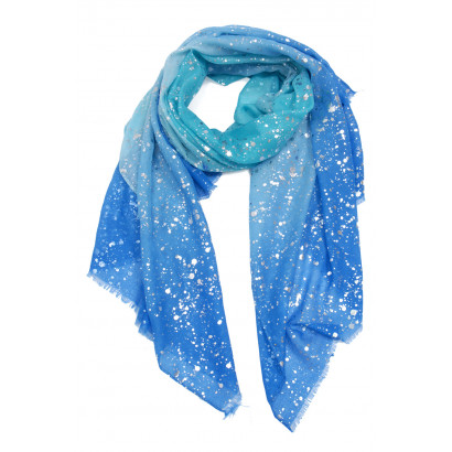 SCARF COLOR GRADIENT EFFECT,  METALLIZED PRINTING