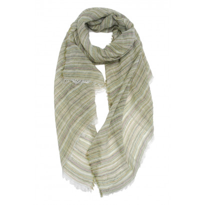 FOULARD TISSÉ AVEC FINES RAYURES