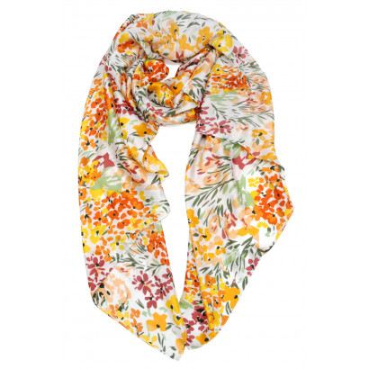 FOULARD POLYSILK AVEC MOTIF FLORAL