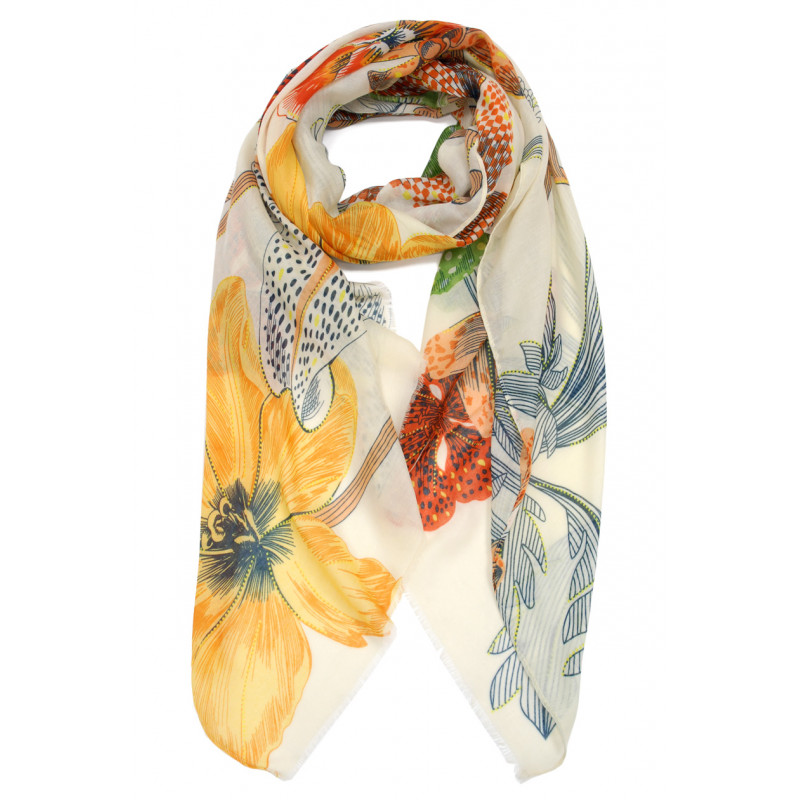 FOULARD À MOTIF FLEURS