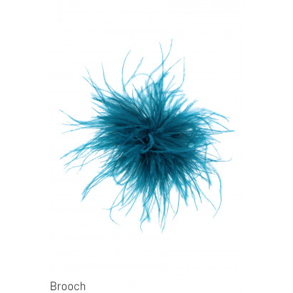 BROCHE À PLUMES DE COULEUR UNIE