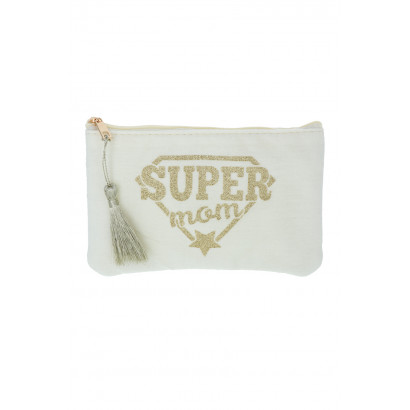 POCHETTE EN COTON: SUPER MOM