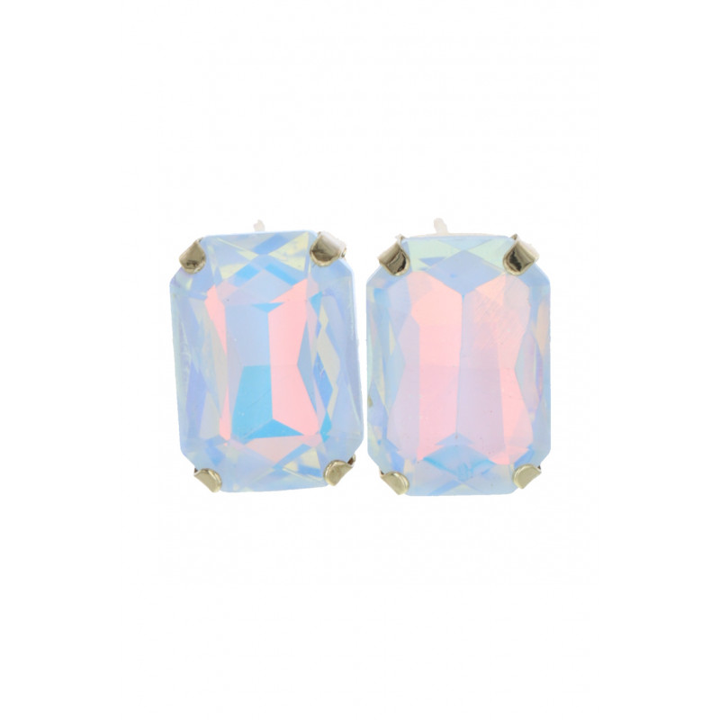 PENDIENTES CON STRASS FORMA RECTANGULAR