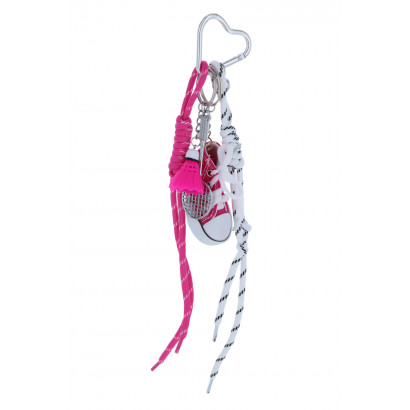 KEYRING WITH SHOE, HEART AND BADMINTON RACKET