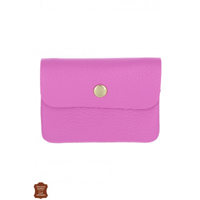 LEATHER PURSE IN SOLID COLOR