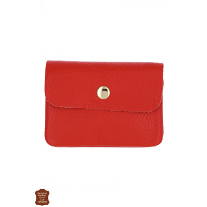 LEATHER PURSE IN SOLID COLOR