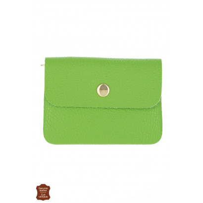 LEATHER PURSE IN SOLID COLOR