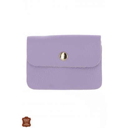 LEATHER PURSE IN SOLID COLOR