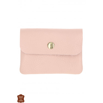 LEATHER PURSE IN SOLID COLOR