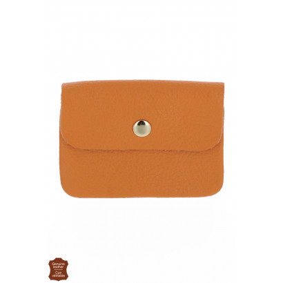 LEATHER PURSE IN SOLID COLOR