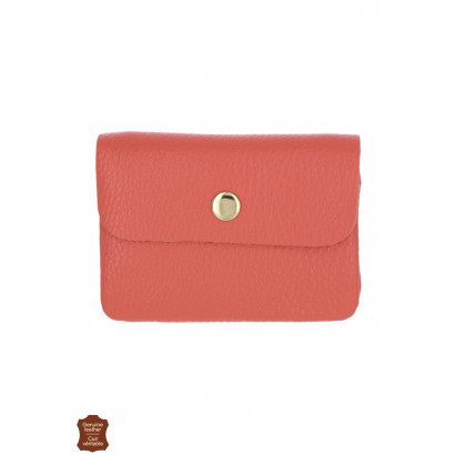 LEATHER PURSE IN SOLID COLOR