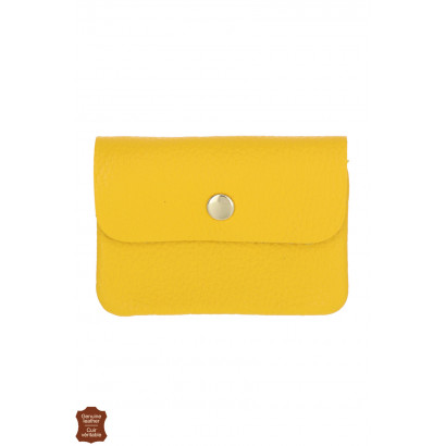 LEATHER PURSE IN SOLID COLOR