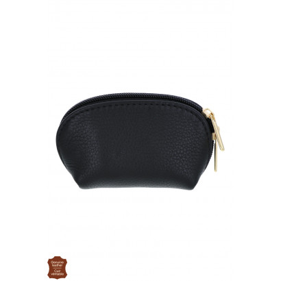 LEATHER PURSE IN SOLID COLOR