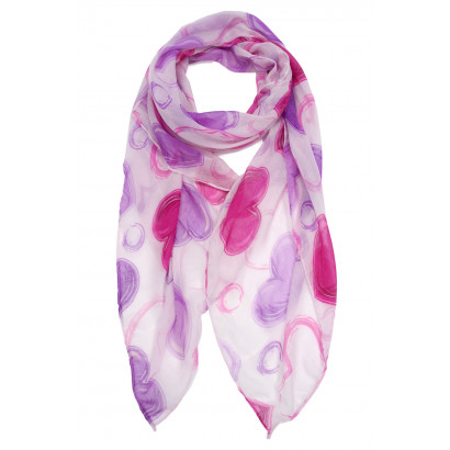 SCARF PRINTED HEARTS