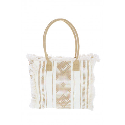 BORA, IKAT PATTERN SHOPPING BAG