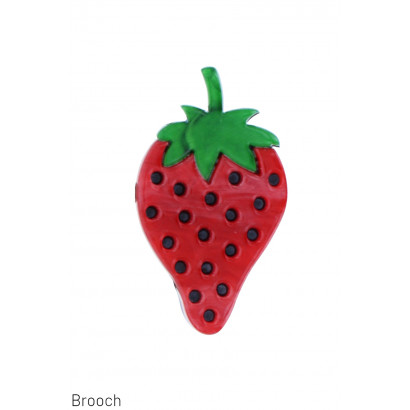 BROCHE AVEC FRUITS, FRAISE