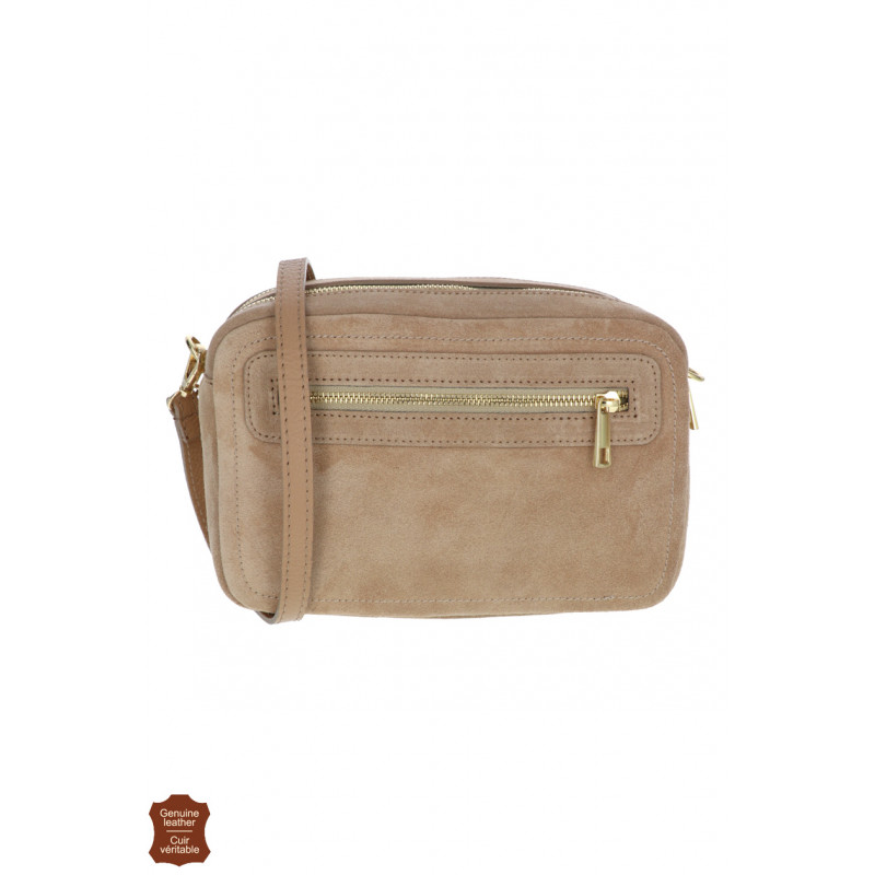 CAMY, SAC BANDOULIÈRE DAIM, POCHETTE AVANT