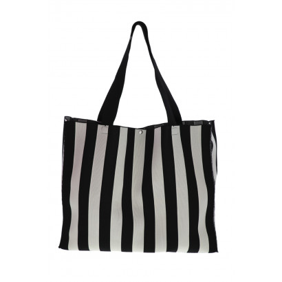 BAHAMAS BEACH, STRIPED SHOPPING BAG