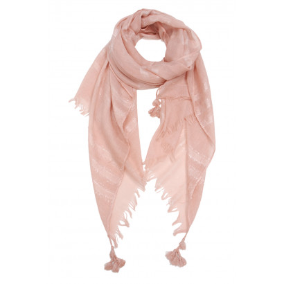 SCARF SOLID COLOR WITH STRIPES WITH LUREX