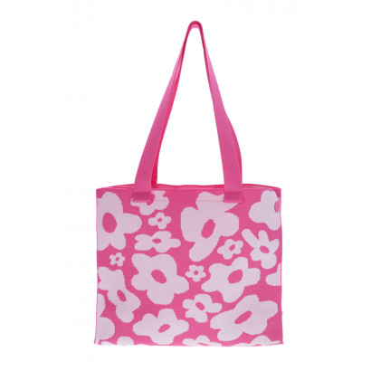 SHOPPING BAG WITH FLOWERS  PATTERN