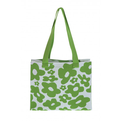 SHOPPING BAG WITH FLOWERS  PATTERN